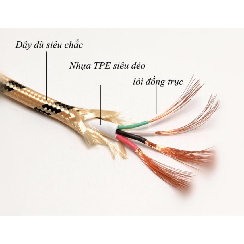 Cáp sạc lightning bọc dù siêu bền dài 20cm dành cho Iphone/Ipad