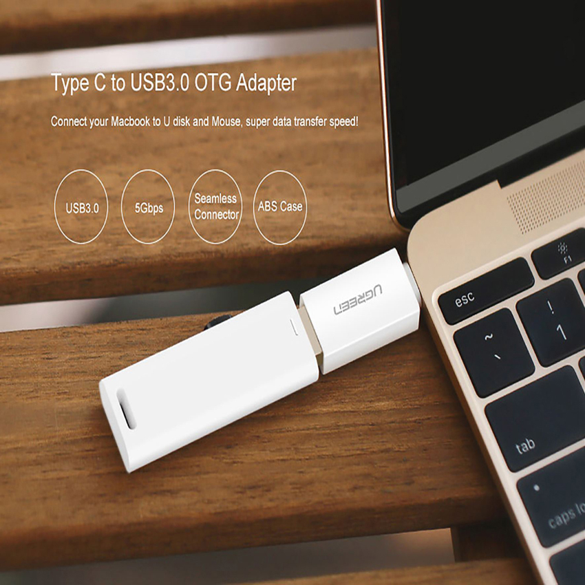 Đầu chuyển USB 3.1 Type C to USB 3.0 Type A UGREEN 30155