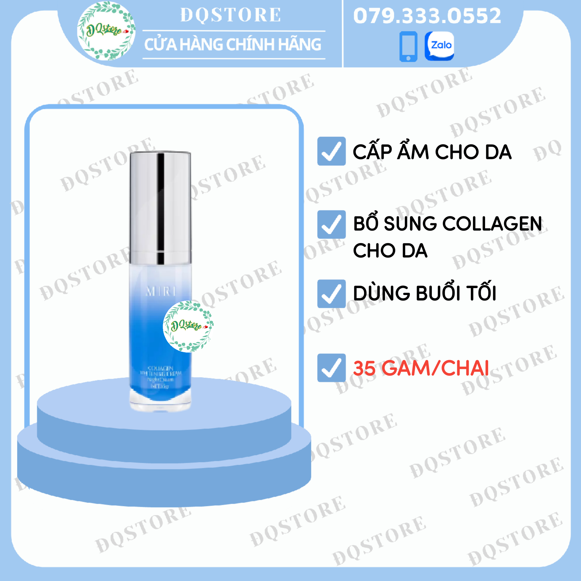 Kem dưỡng da mặt ban đêm Miri Collagen Whitening cream Night cream 35g