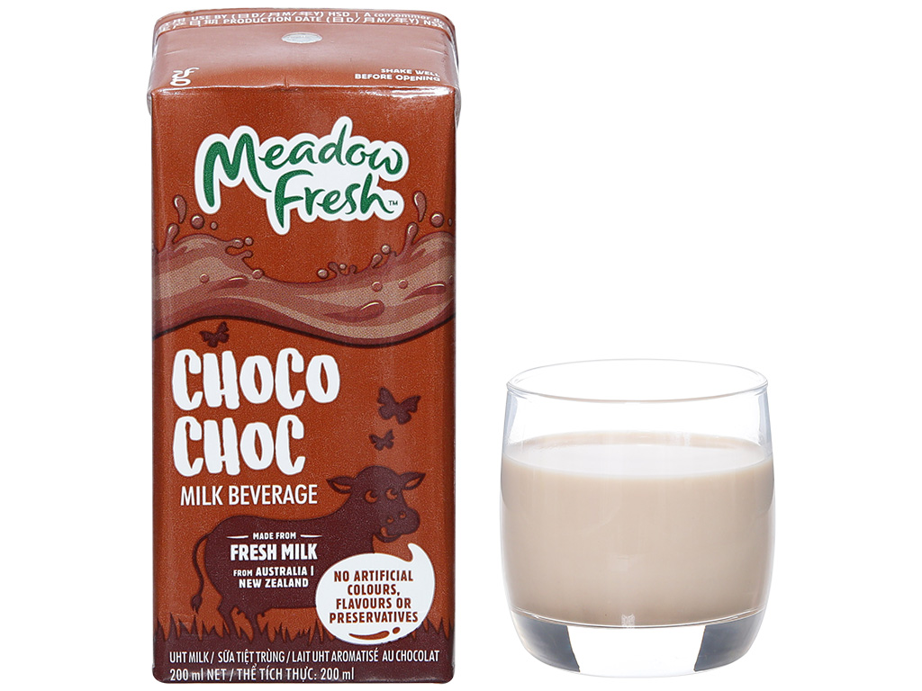 [Thùng 24 Hộp] Sữa Tươi Meadow Fresh Socola - Chocolate 200ml - Nhập khẩu Úc