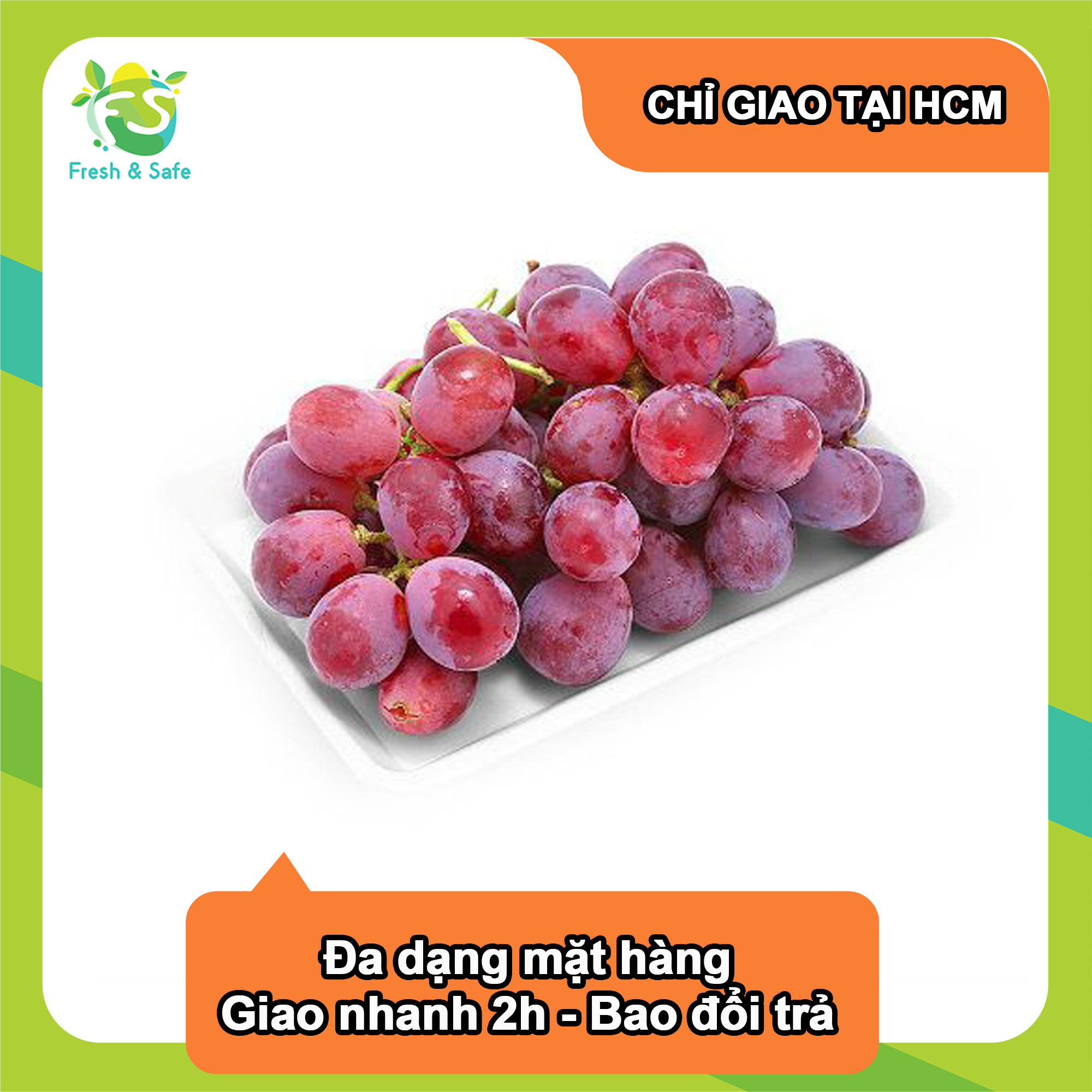 [Chỉ Giao HCM] Nho Đỏ Có Hạt Peru - 500g