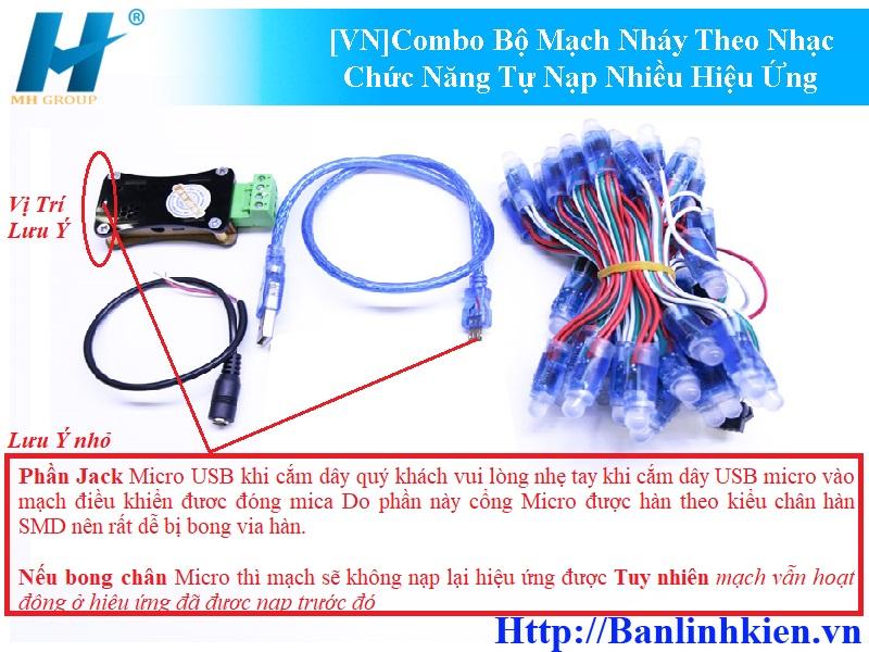 Combo Bộ Mạch Nháy Theo Nhạc Chức Năng Tự Nạp Nhiều Hiệu Ứng