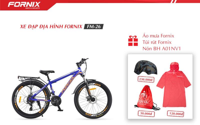 Mua Xe đạp địa hình thể thao Fornix FM26 + (Gift) Túi Fornix,Nón A01NV1L, Áo mưa