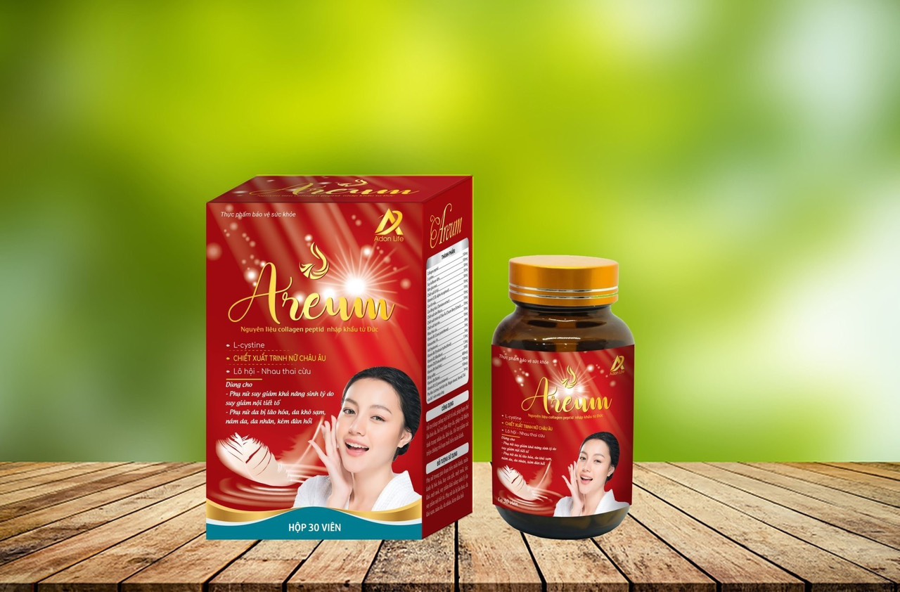 Viên uống nội tiết tố giúp đẹp da chống lão hóa AREUM