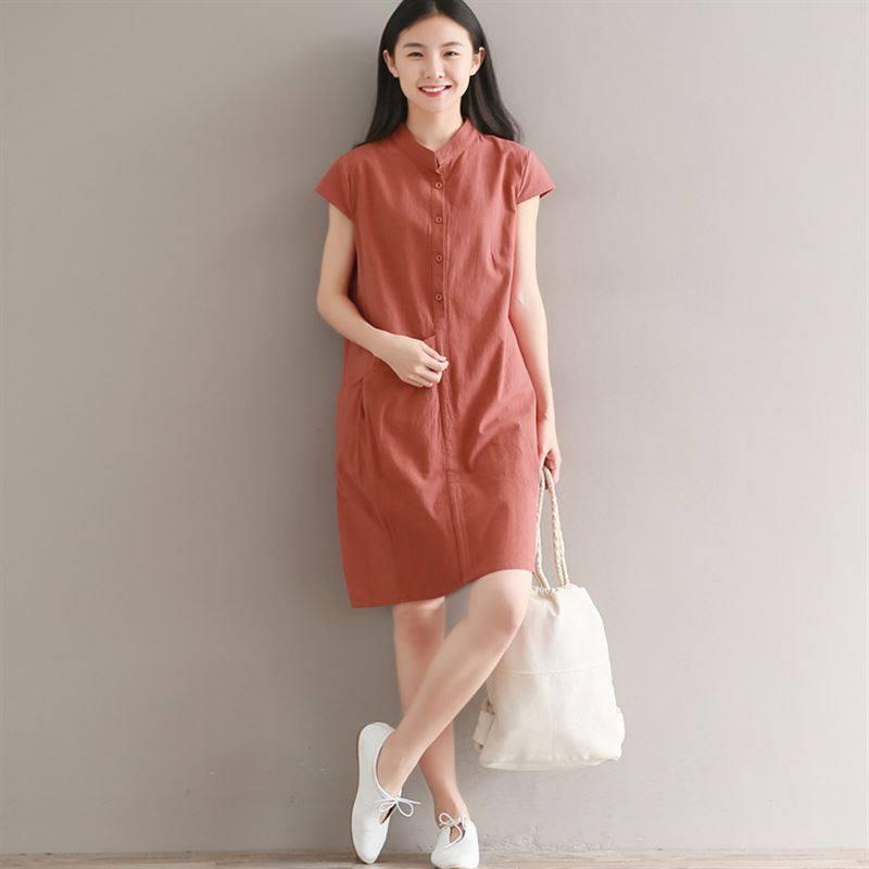 Váy Bầu Nâu Đất Cổ Tàu