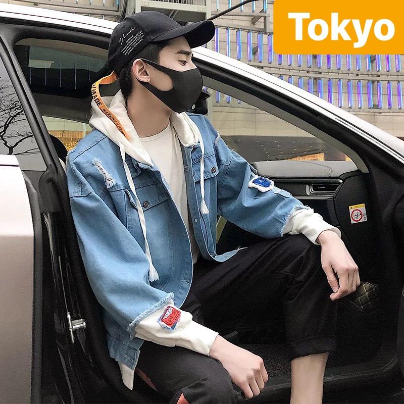 ÁO KHOÁC JEAN NAM CHẤT BÒ CÓ NÓN MẪU MỚI HÀN QUỐC - TOKYO FASHION