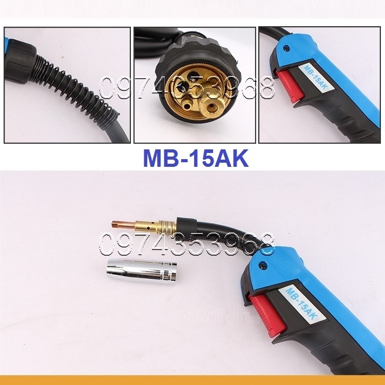 Mỏ hàn mig 15AK dây 3 mét kết nối Binzen (EU)