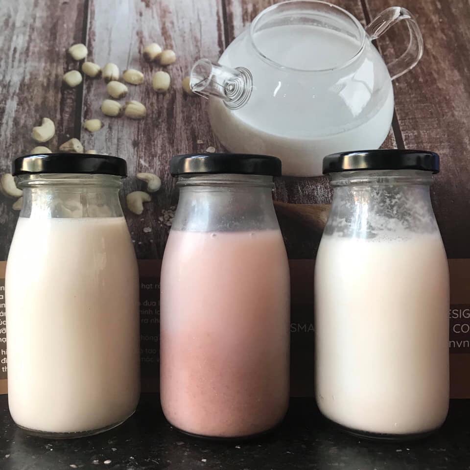 Chai thủy tinh đựng sữa hạt 200ml - 6 chai