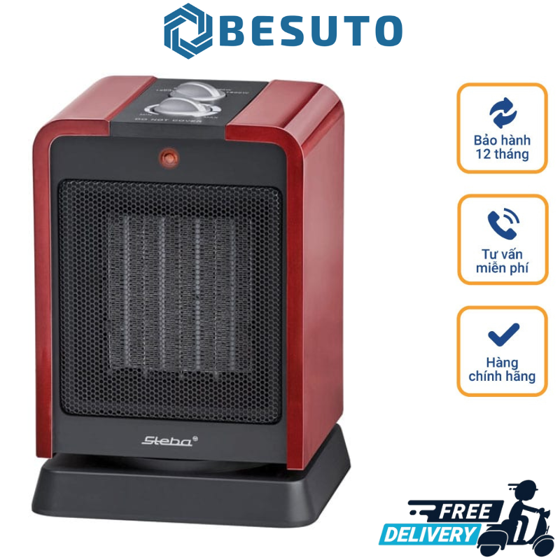 Ceramic Heater Fan STEBA KH2, Heater, Winter Heating Equipment, Capacity 1500W, Anti-overheating, for 25m2 room, Imported from Germany, 12 Month Warranty