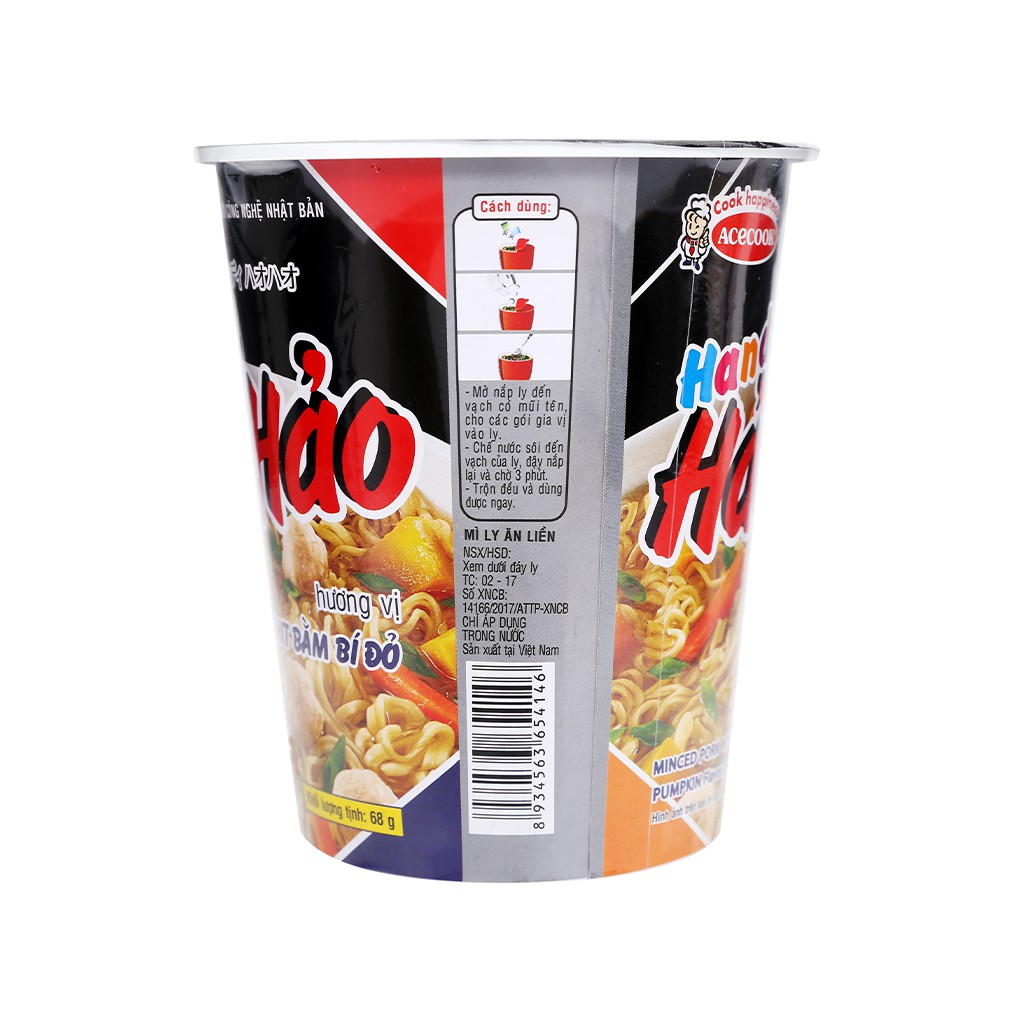 Mỳ Cốc Handy Hảo Hảo 65G - Chua Cay