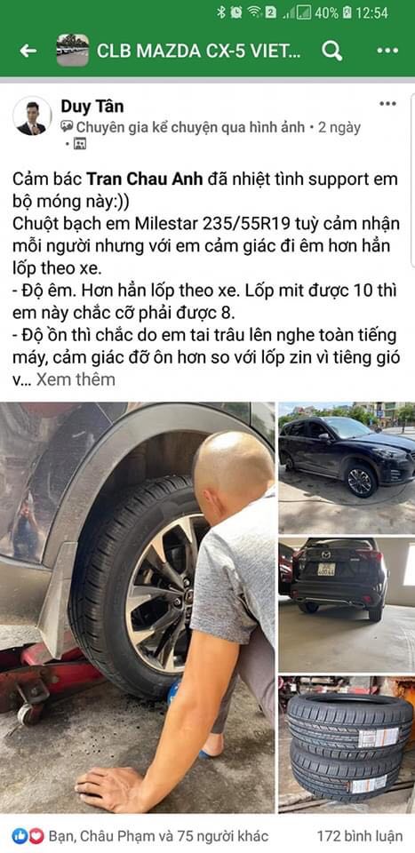 Lốp MILESTAR 225/55R19