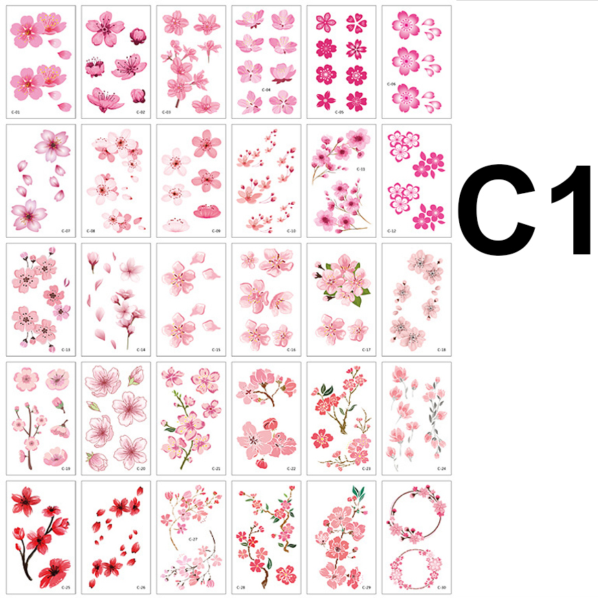 Hình xăm dán tato mini chống thấm nước combo 30 tấm VVN1652