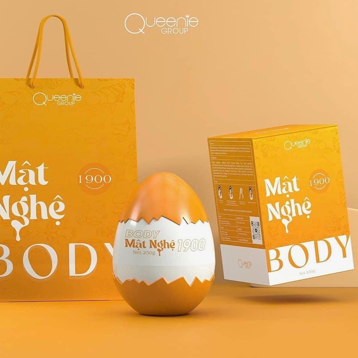 [Chính Hãng] Kem body Mật Nghệ Trứng lấy lại vóc dáng - Egg Body Lotion – Body Trứng Vàng Queenie Skin