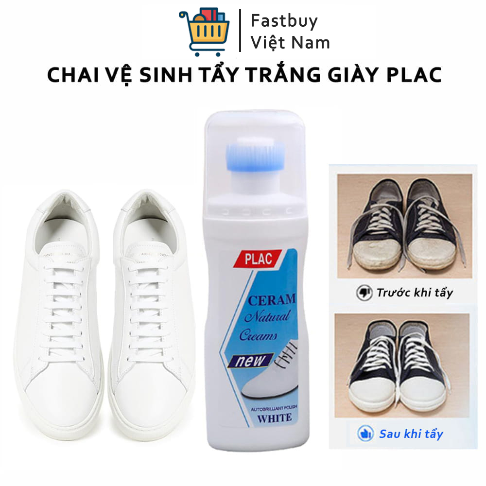 Chai Tẩy Rửa, Vệ Sinh Giày Dép, Túi Xách Có Đầu Cọ Đa Năng PLAC 100ML Cao Cấp