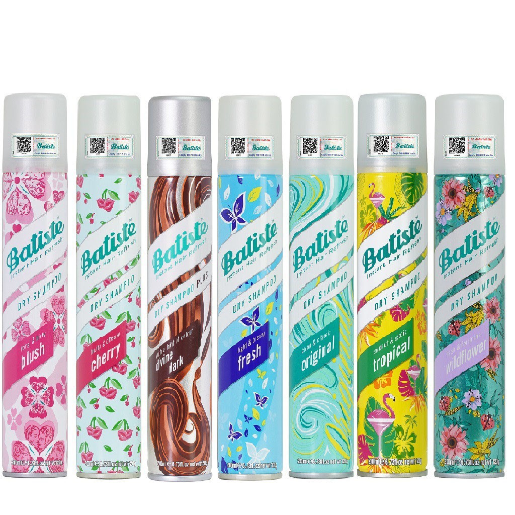 Dầu Gội Khô Batiste Dry Shampoo 200ml
