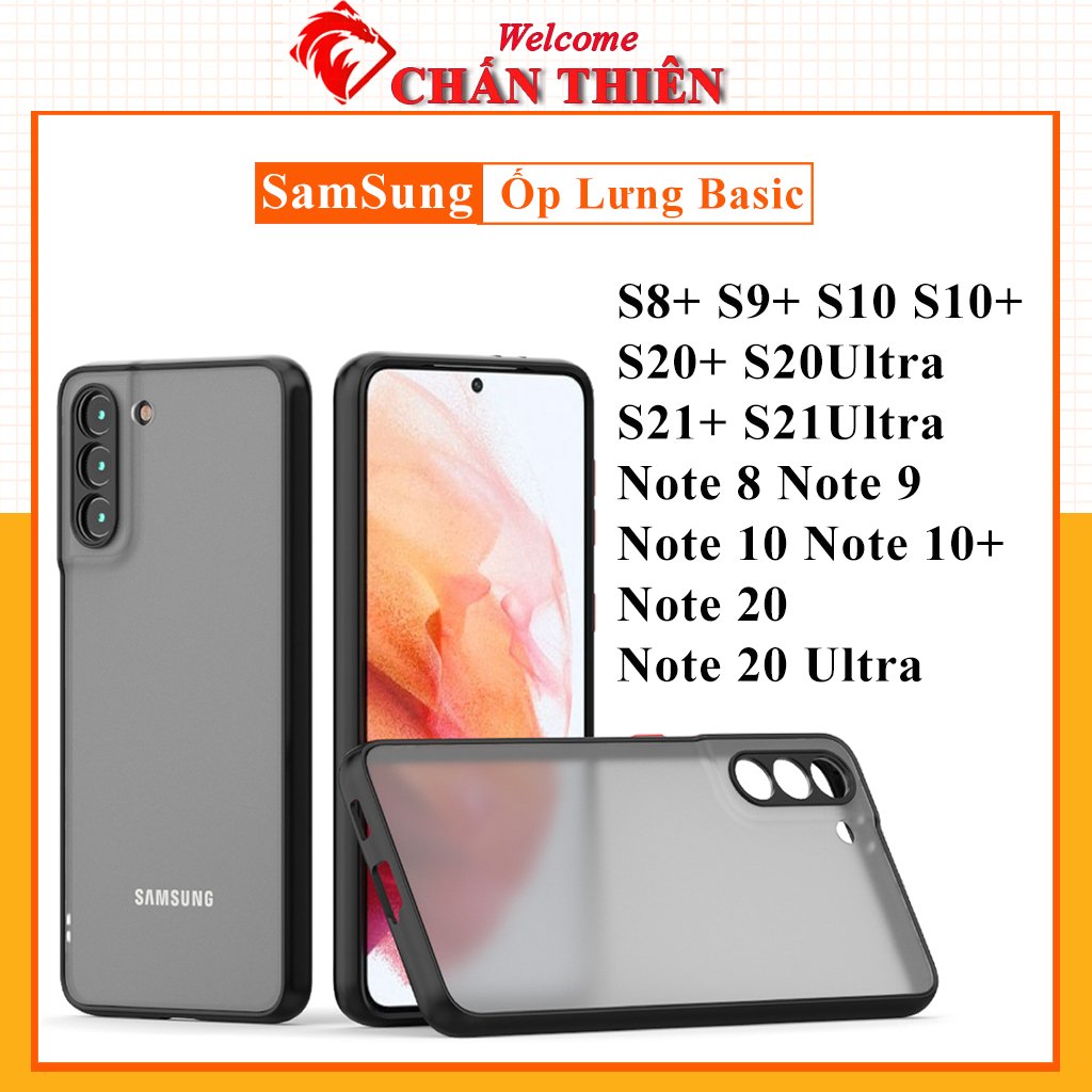 Ốp lưng samsung s21 ultra s20+ s21fe s20 s20+ s10 s10+ s9+ s8+ note 8 note 9 note 10+ note 20 s20fe đen nhám
