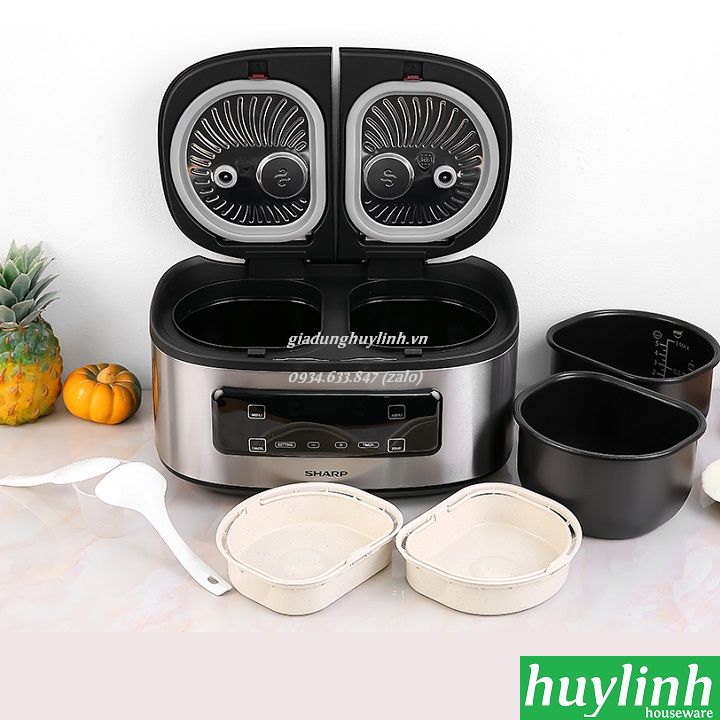 [HCM]Nồi cơm điện tử 2 ngăn Sharp KN-TC50VN - 1.8 lít