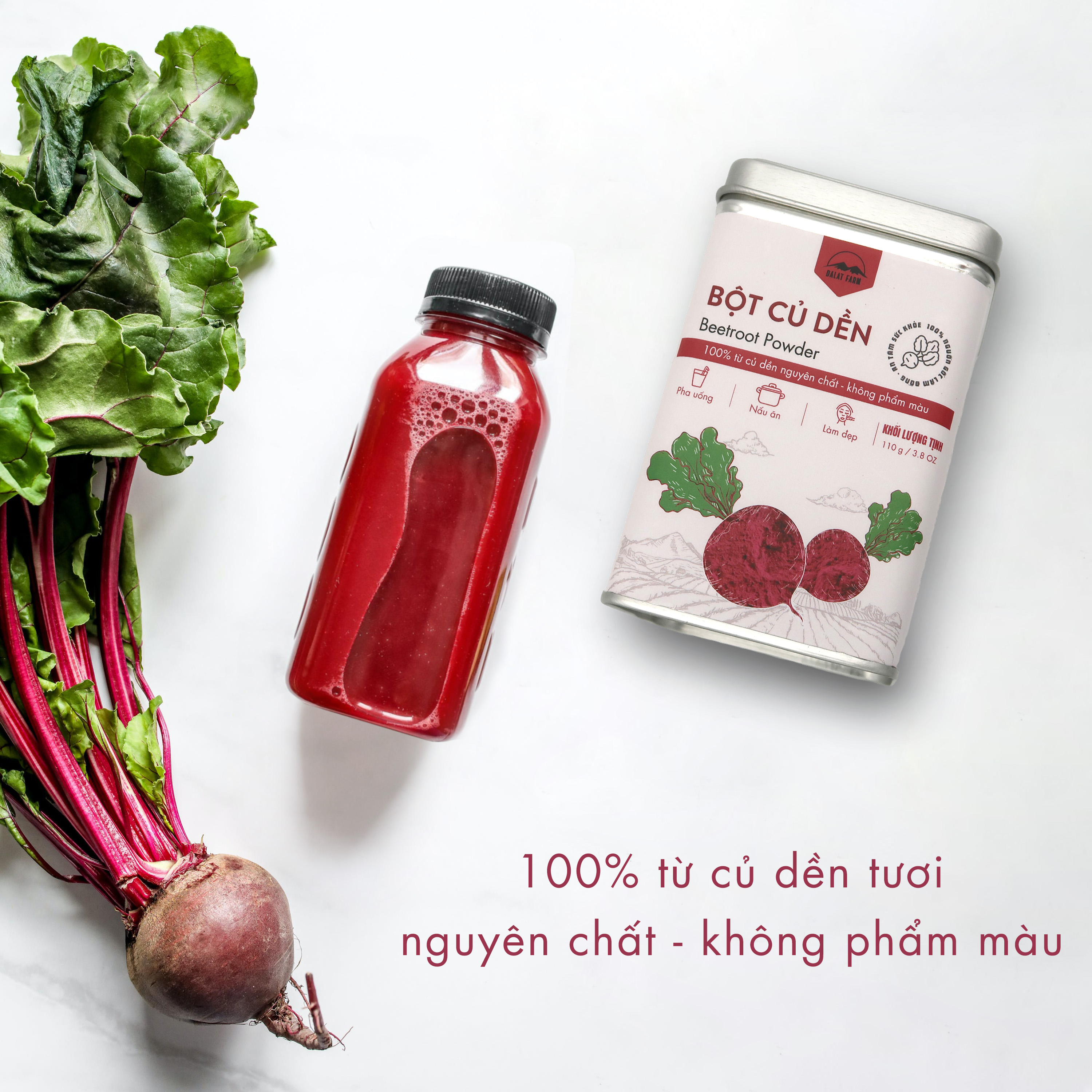 Bột Củ Dền Dalat Farm - Hộp 110Gr