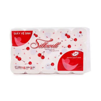 Giấy vệ sinh cao cấp 3 lớp Silkwell 15 cuộn