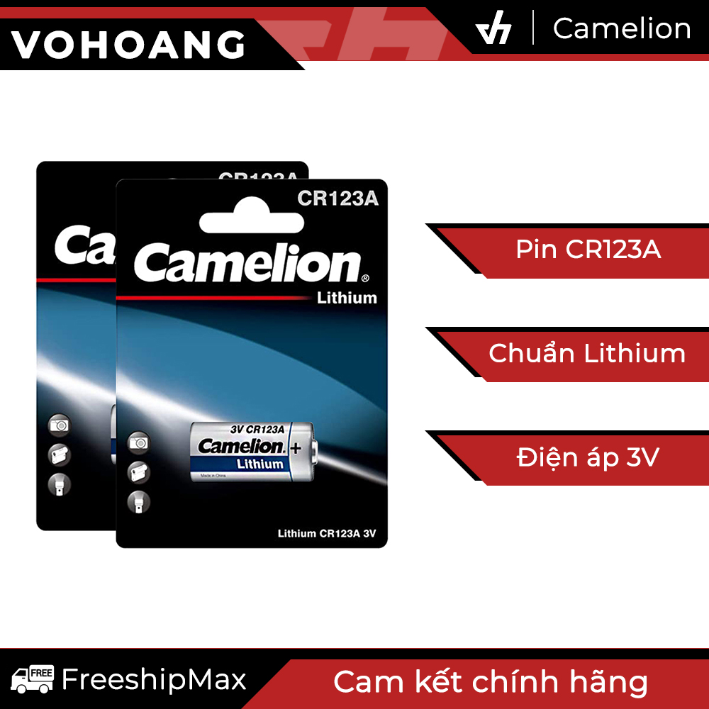 Combo 2 pin Camelion Lithium chuẩn 3V (CR123A)