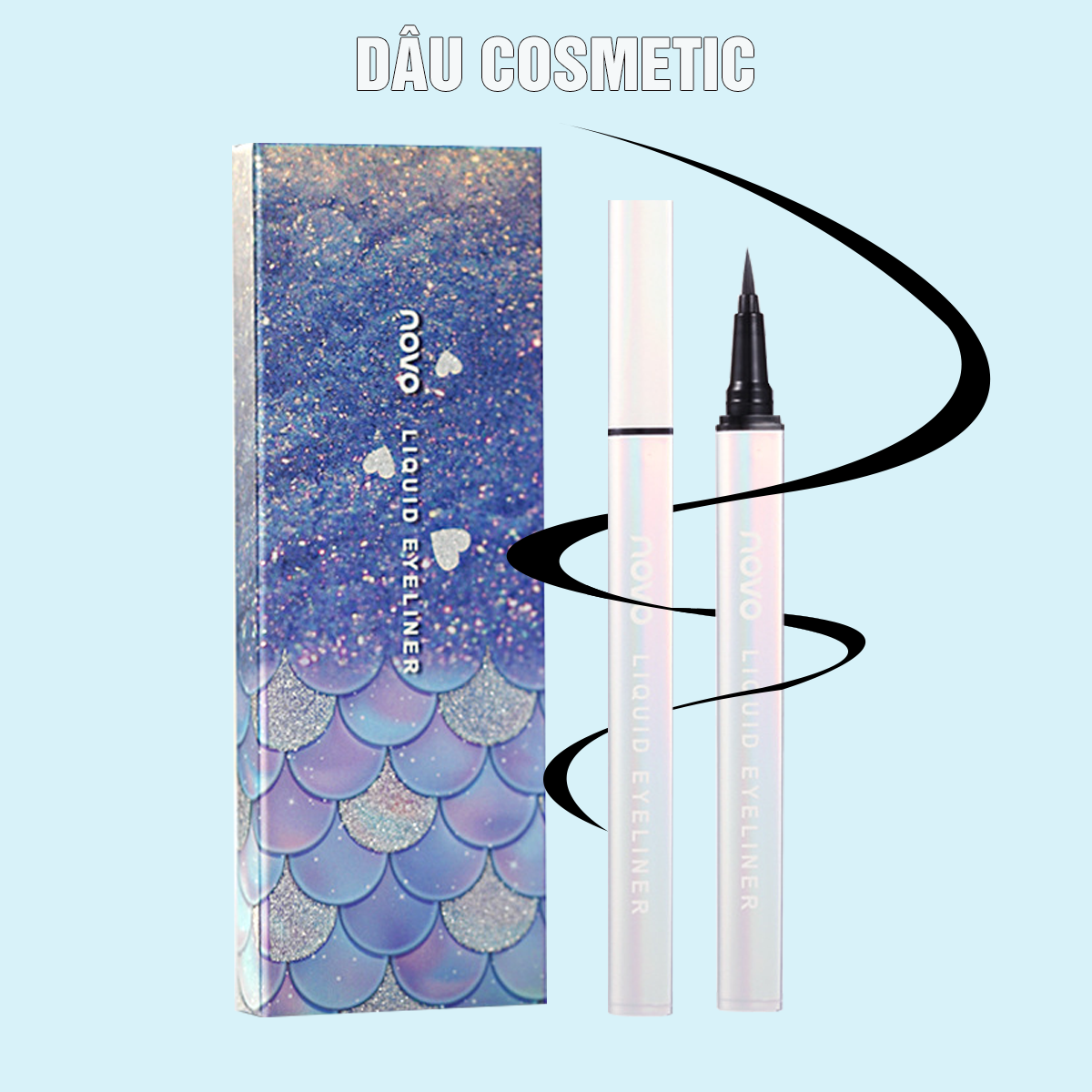 Kẻ mắt bút lông OMGA Tim Liquid Eyeliner siêu nhuyễn