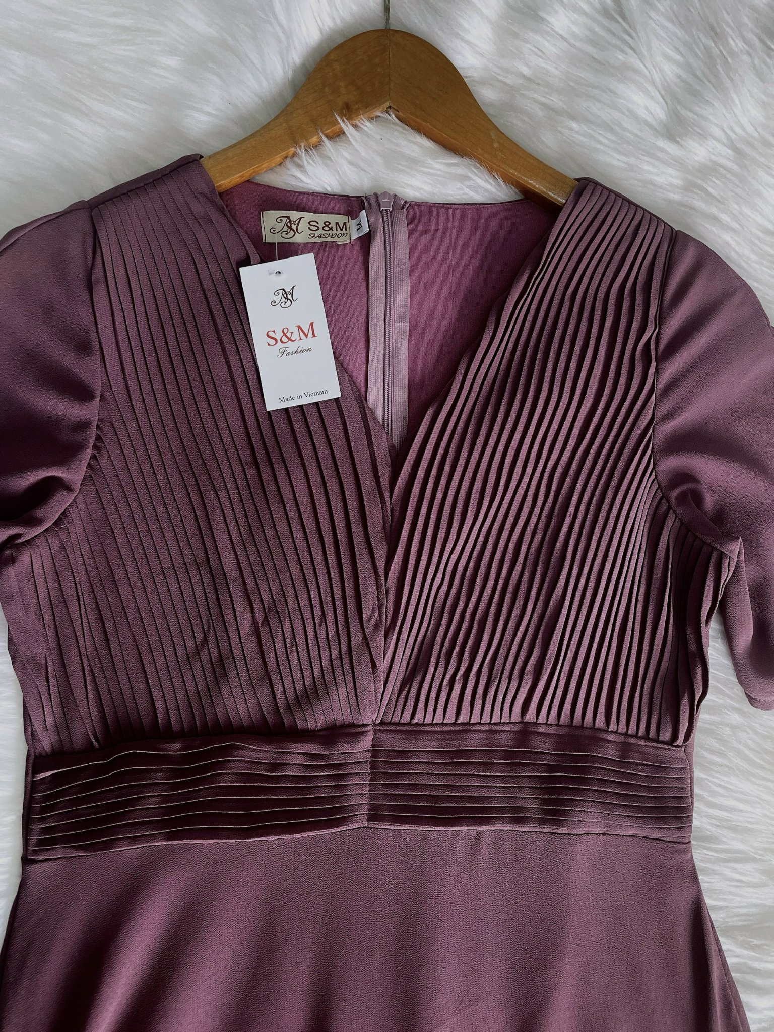 Đầm maxi form dài xếp ly ngực, tay loe Misa - MS0288