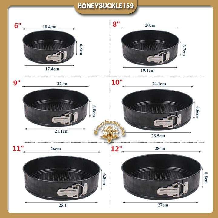 Khuôn Tròn Spring Form Đế Rời Có Khóa 18cm