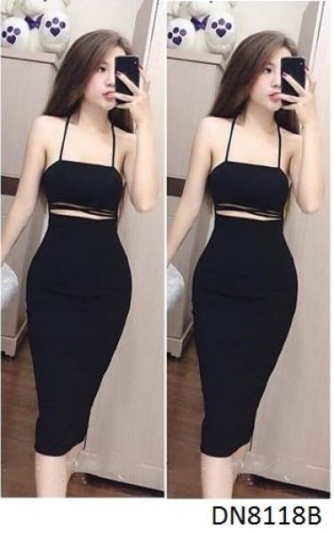 Đầm body sexy đan dây eo