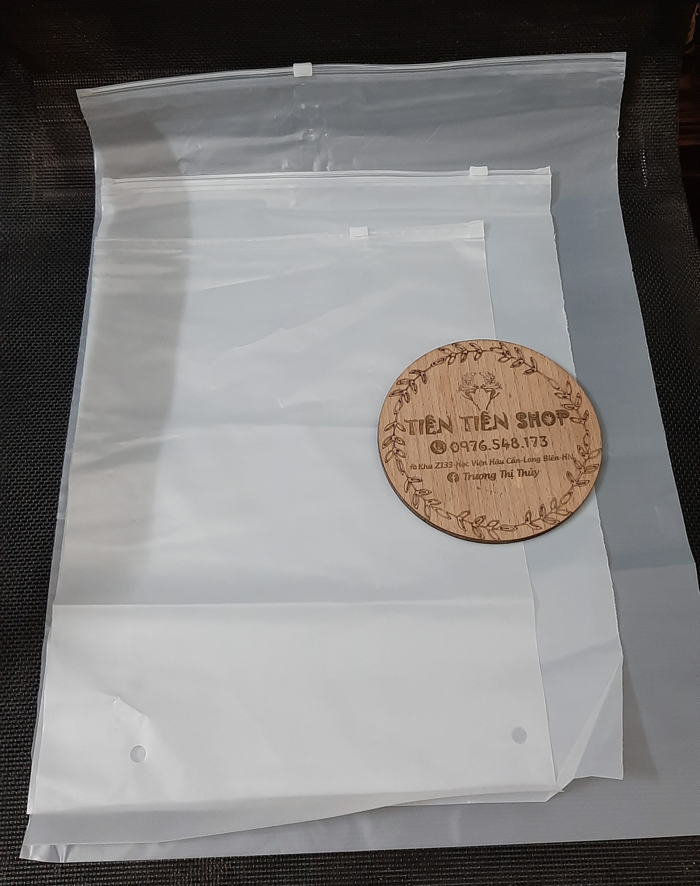 100g Túi zip khóa kéo mờ chọn size