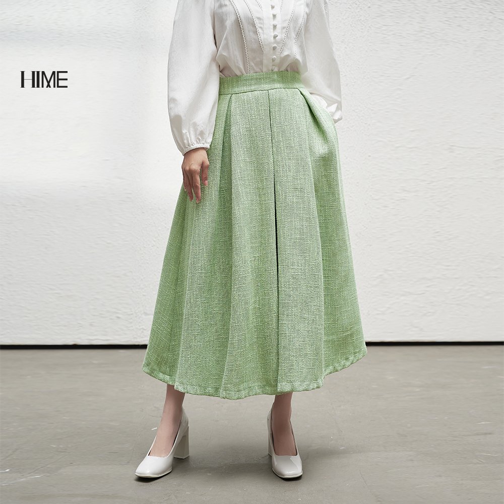 Chân váy midi xếp ly HIME H145