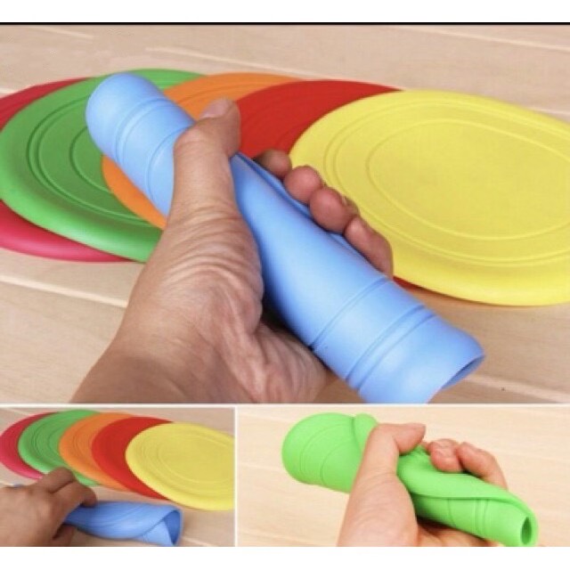 Đĩa bay cao su huấn luyện chó phát triển não 17cm siêu bền