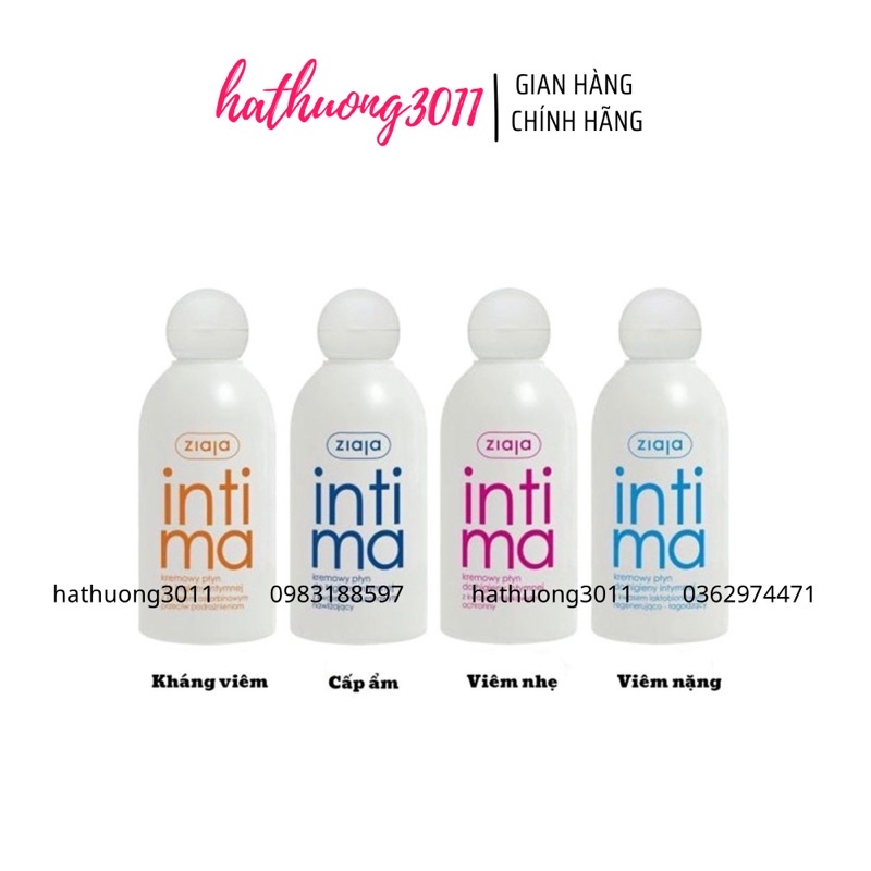 Dung dịch vệ sinh phụ nữ intima.