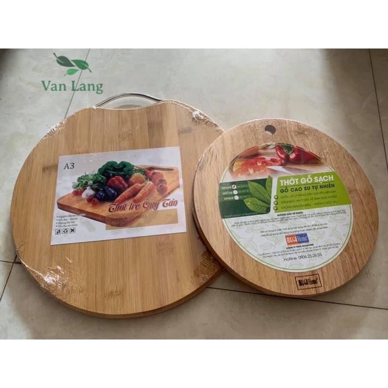 Thớt gỗ tròn sạch tự nhiên 30cm không mùn không mốc