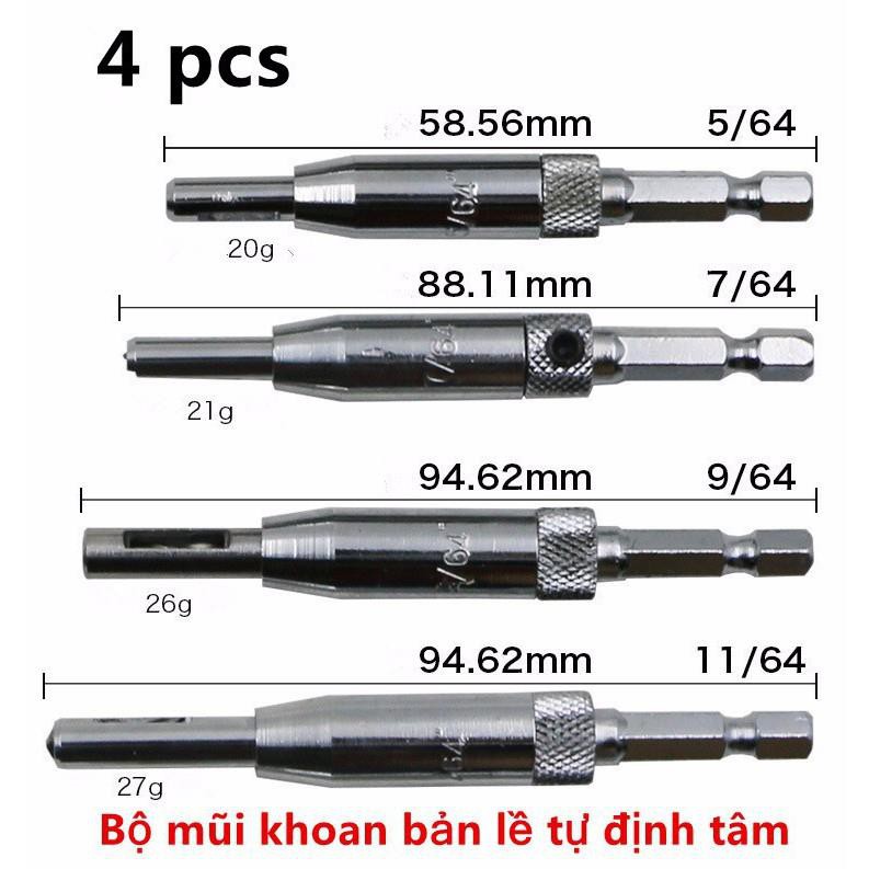 Mũi khoan bản lề chuôi lục giác