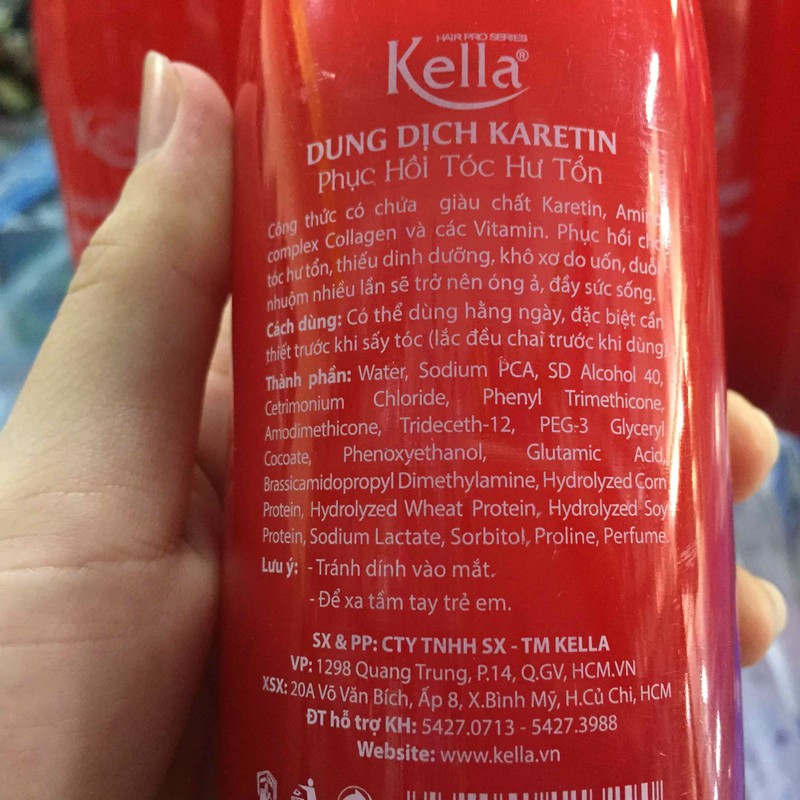 [HCM]Xịt dưỡng tóc Kella phục hồi tóc hư tổn 250ml
