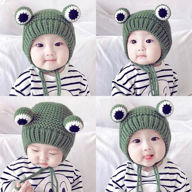Mũ Len hình Ếch con xinh xắn (dành cho bé từ 6 - 36 tháng tuổi)