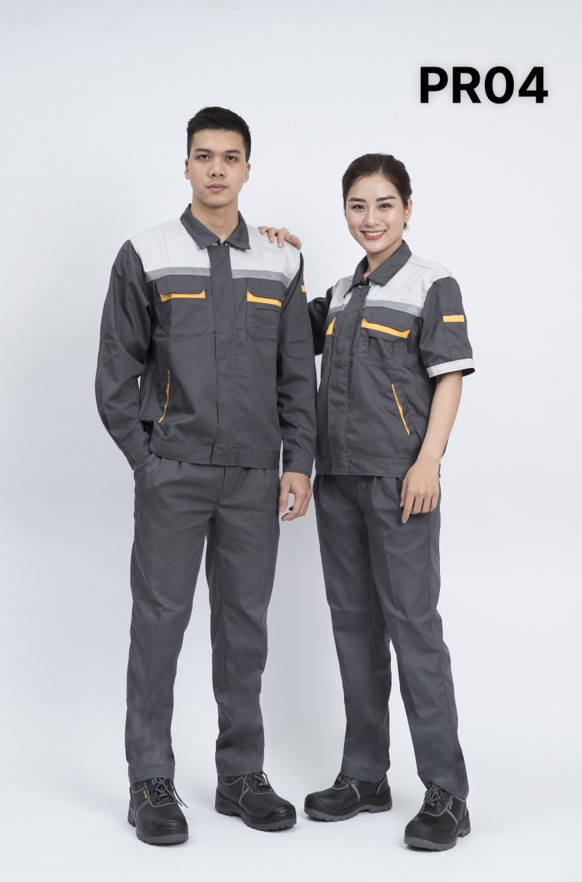 Bộ quần áo bảo hộ lao động vải Păng rim Hàn Quốc, bảo hộ lao động Hà Duyên