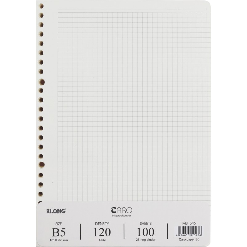 [HCM]RUỘT SỔ CÒNG KLONG CARO / DOT GRID B5 - 100 TỜ