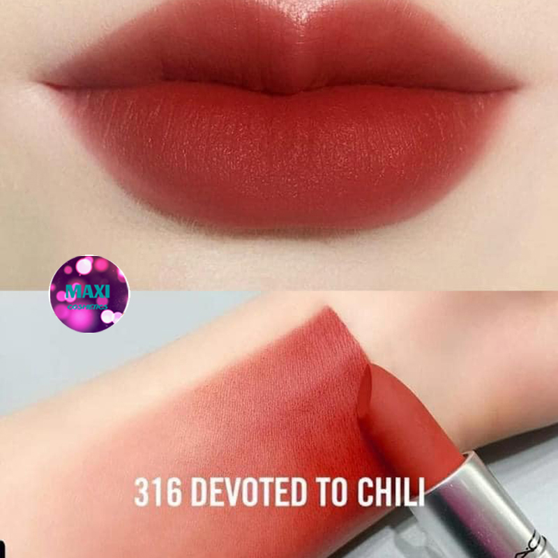 Son Mac Powder Kiss Màu Devoted to Chili 316 - Đỏ Đất