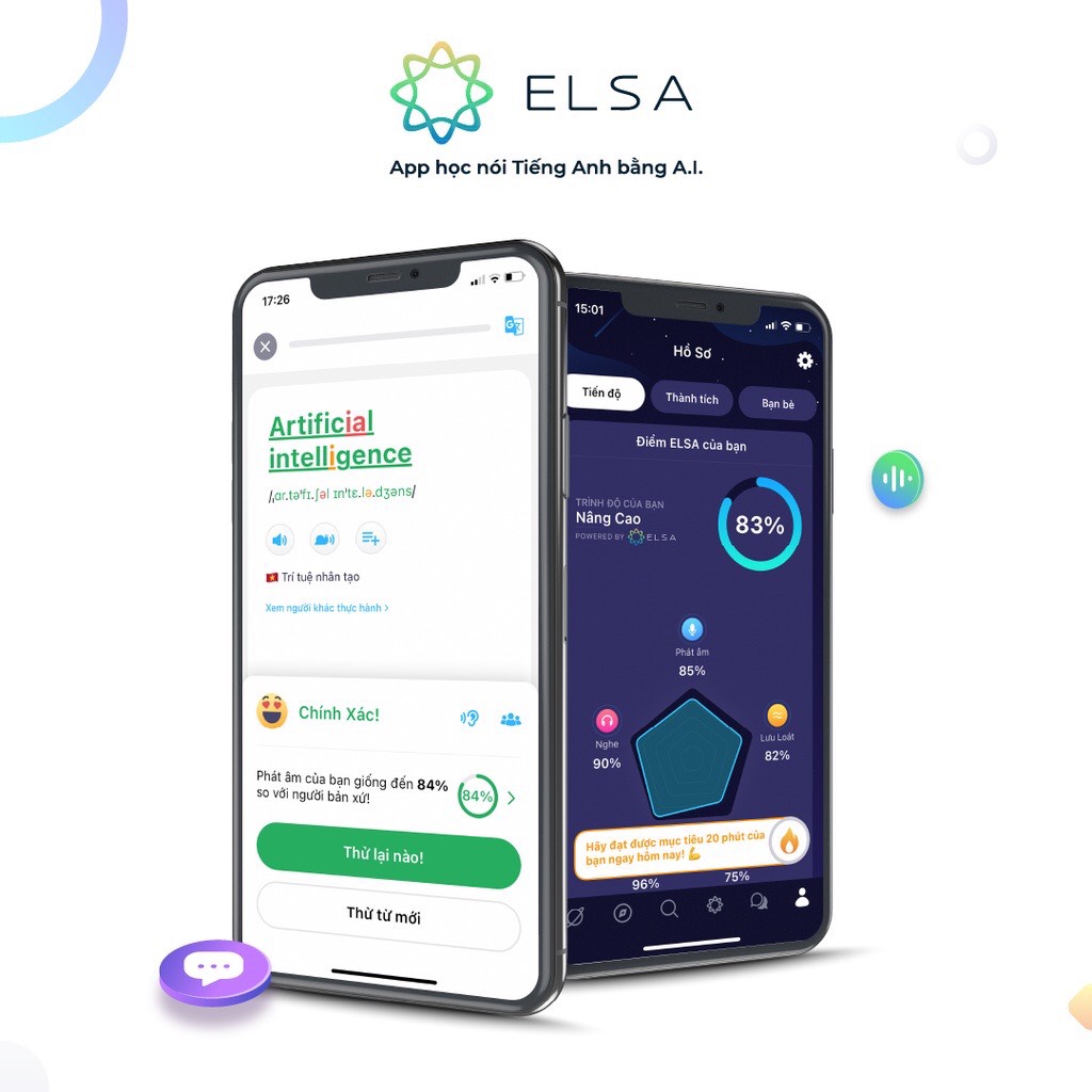 ELSA SPEAK (Trọn đời, 2 năm,1 năm, 6 tháng, 3 tháng) - Tiếng anh chất lượng cao