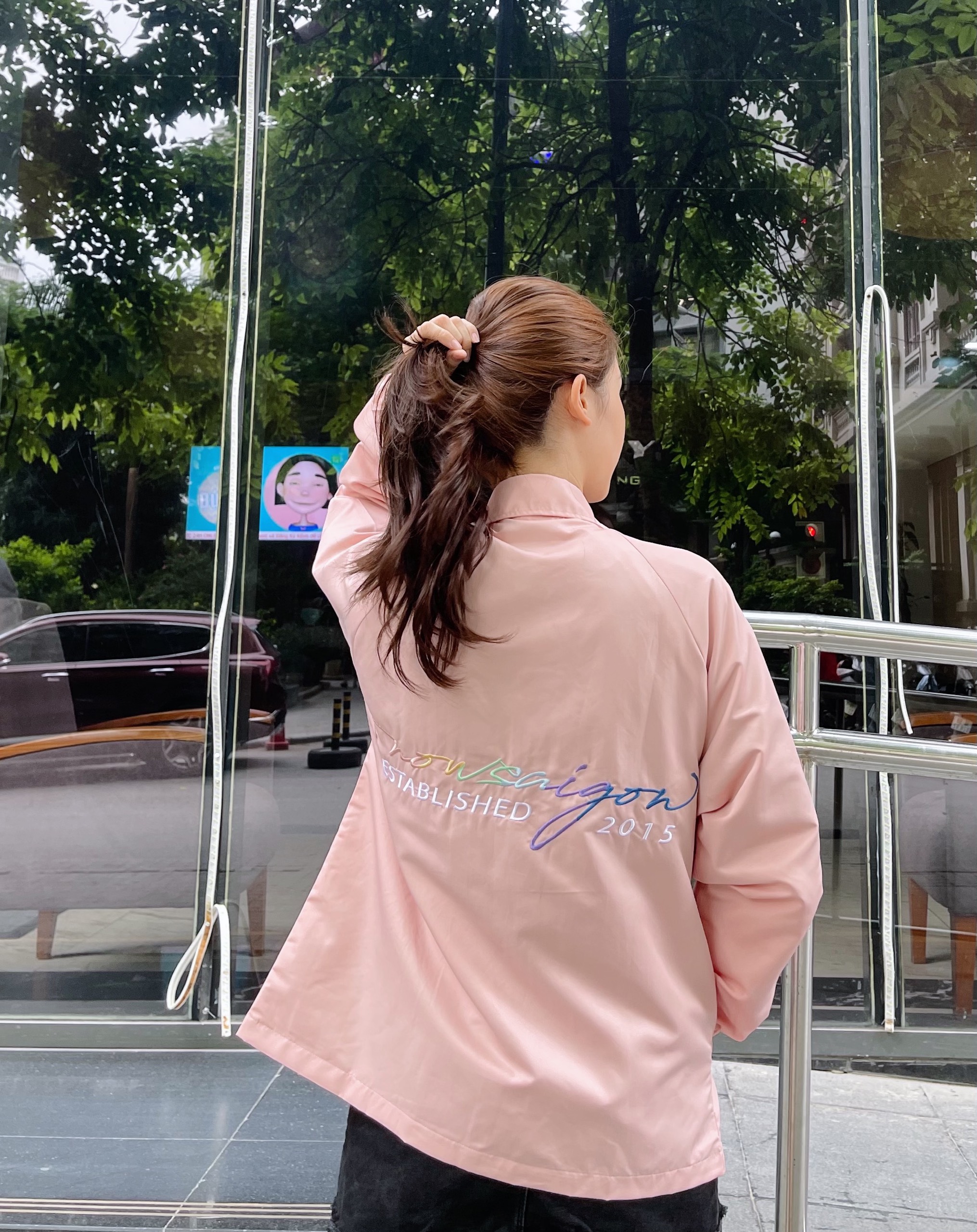 Áo khoác dù NEEDS OF WISDOM Multicolor Embroidered Jacket