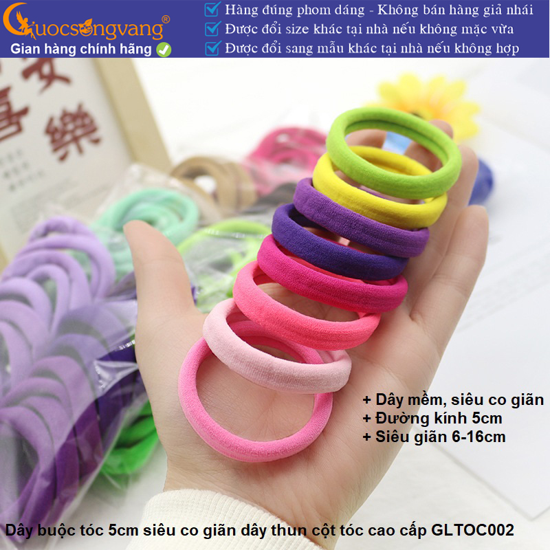 Dây buộc tóc 5cm siêu co giãn dây thun cột tóc cao cấp GLTOC002