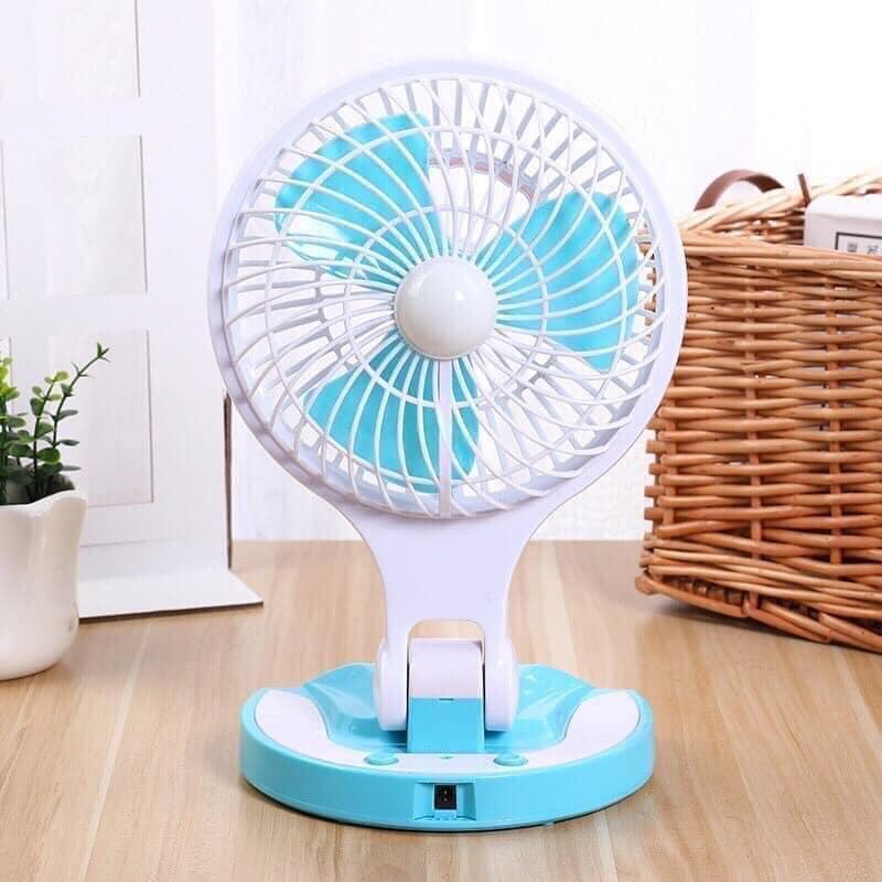 Quạt sạc tích điện Mini 3 in 1-Quạt tích điện kèm đèn led siêu sáng, Quạt sạc tích điện mini fan siêu mát, Quạt tích điện mini