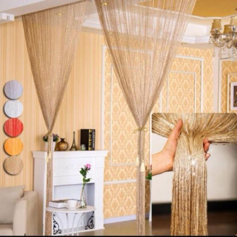 Rèm sợi dù đan kim tuyến chuyên dùng cho spa cao cấp, trang trí sự kiện,nhà cửa kích thước 3mx3m
