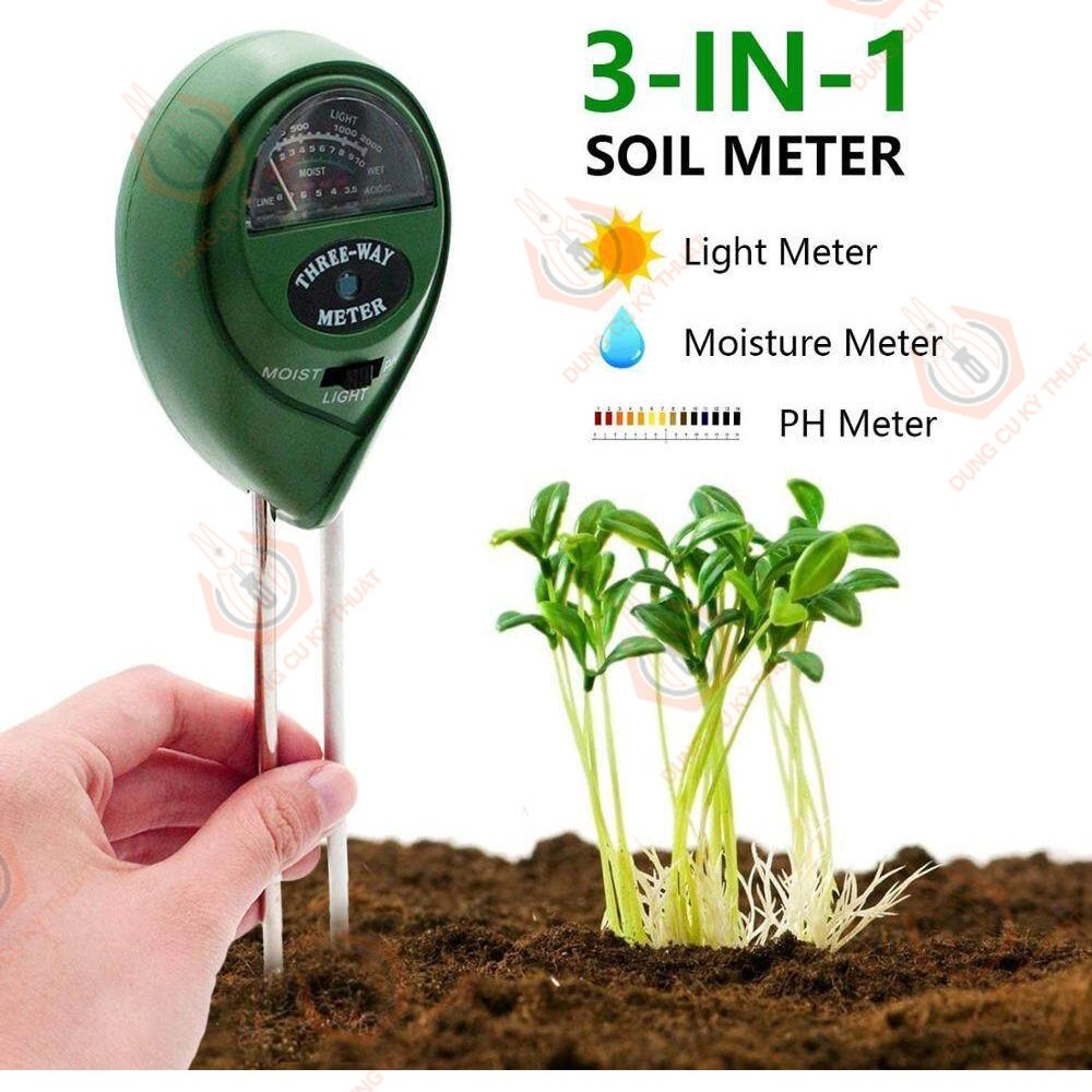 Máy đo đất, thiết bị đo PH đất 4-1 (PH, độ ẩm, ánh sáng, nhiệt độ) _ [Shop Dụng Cụ Kỹ Thuật]