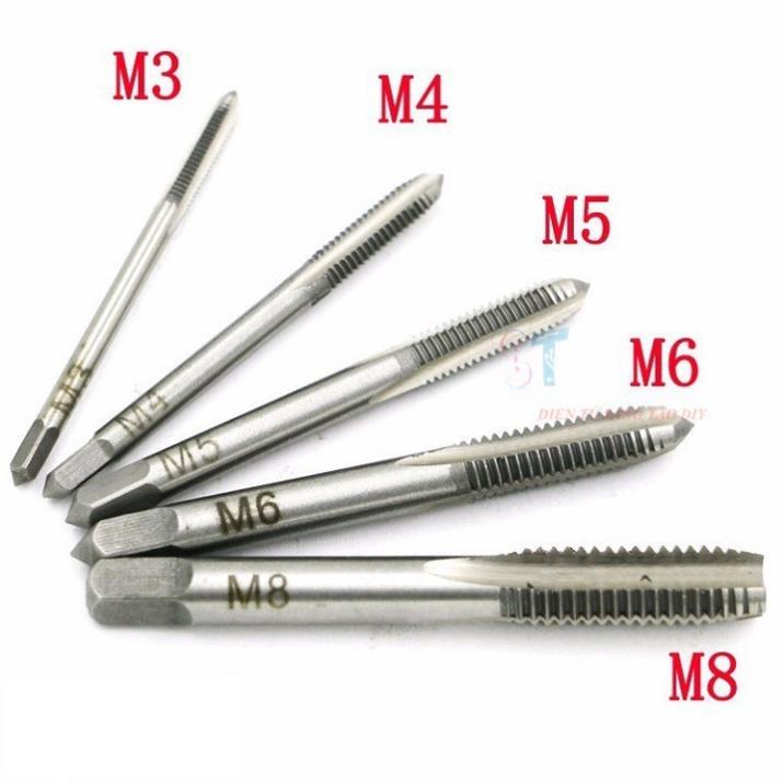 Bộ 5 mũi taro thẳng tạo ren m3-m8