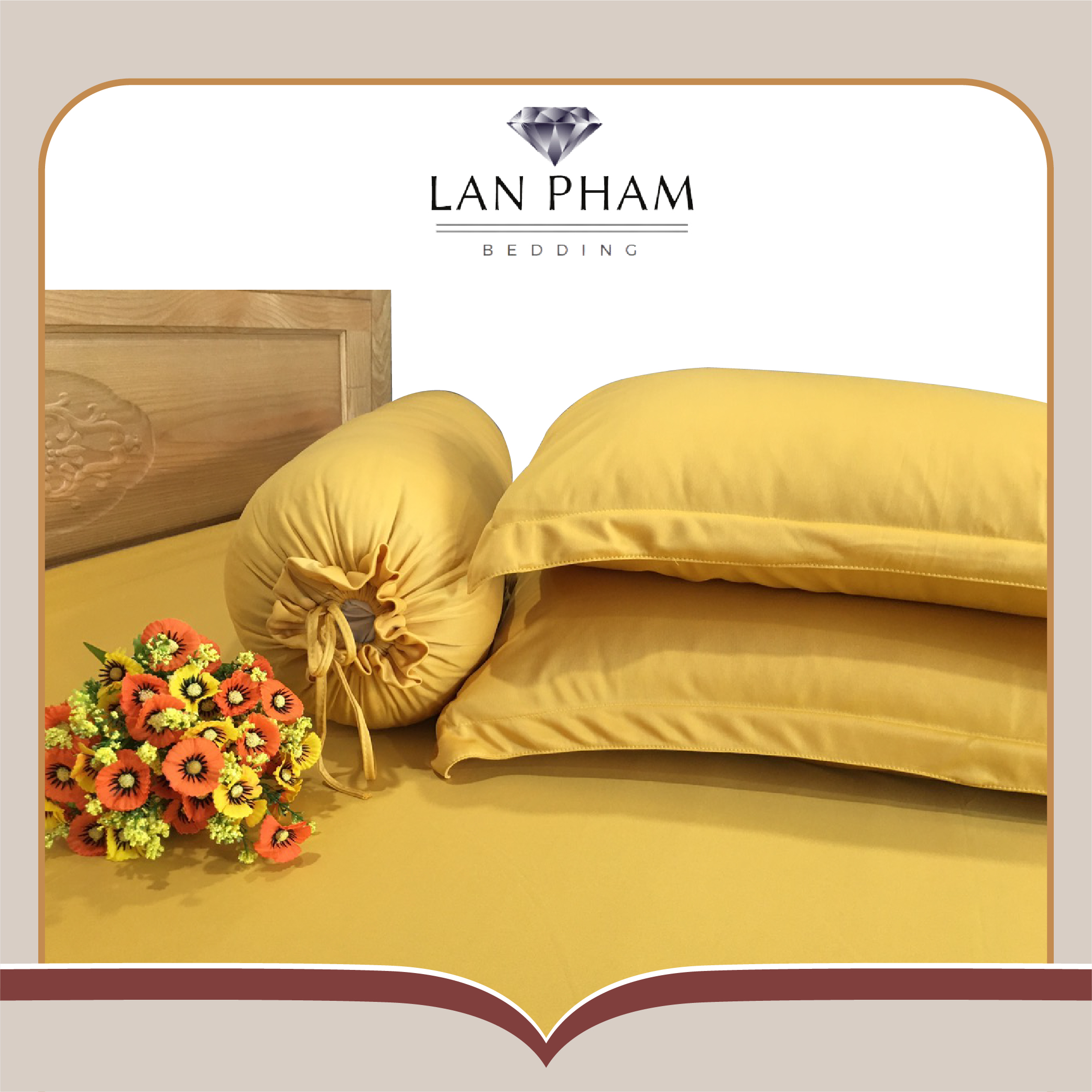Ga - drap giường lẻ thun mát lạnh lan pham bedding - màu vàng