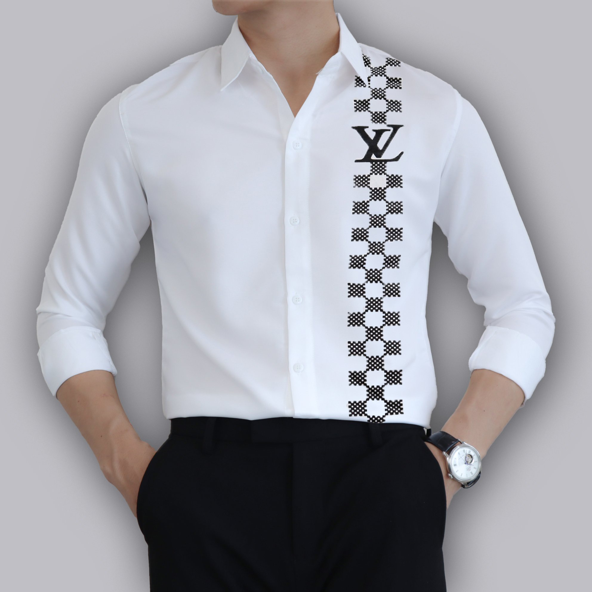 [HCM]Áo Sơ Mi Nam Trơn Xanh Quân Đội Cao Cấp | Hàng Form Chuẩn Shop
