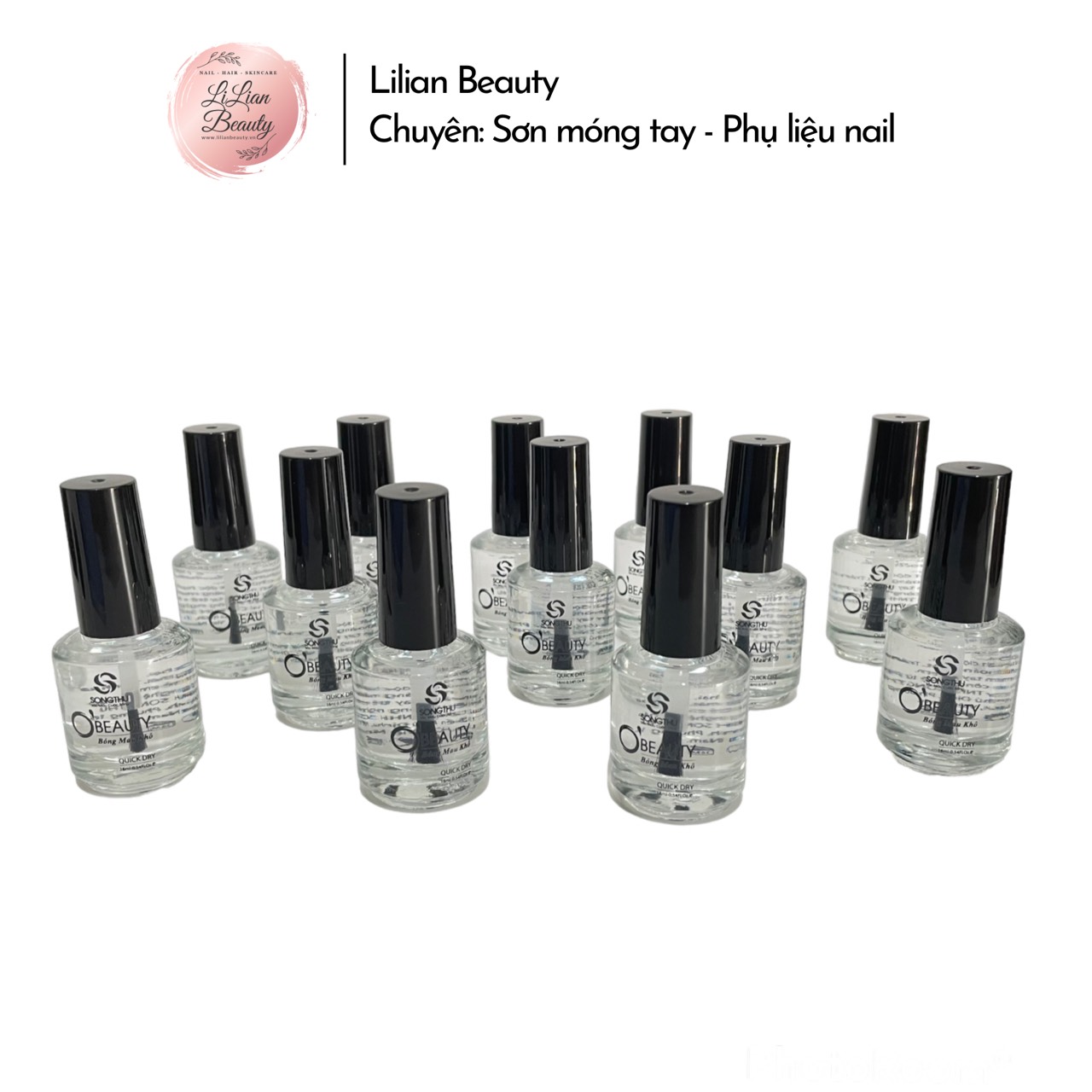 SƠN MÓNG TAY BÓNG MAU KHÔ 16ML - NẮP ĐEN (HÀNG CÔNG TY)