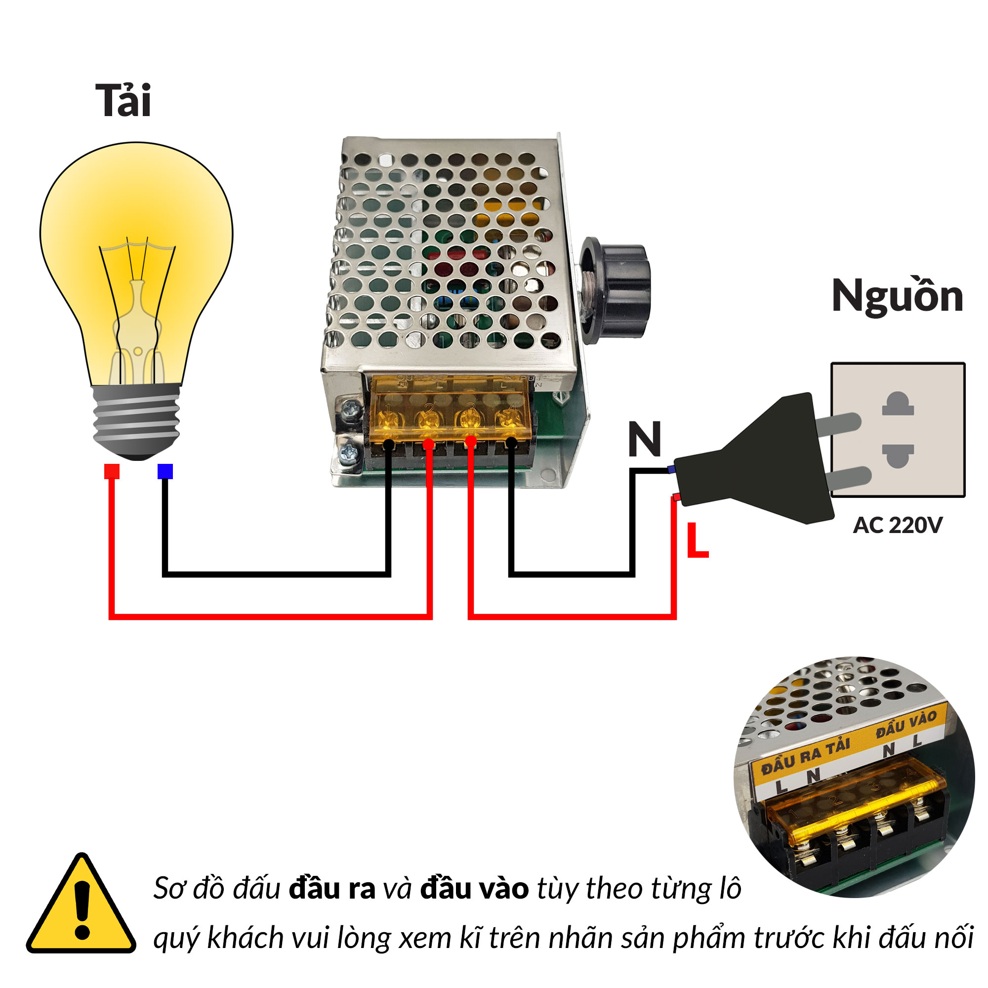 Mạch Dimmer AC 4000W